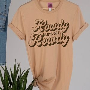 Yellow western graphic tee